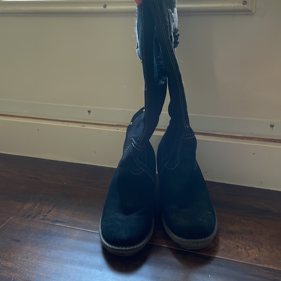High heeled long zip up dress boots - Picture 2 of 4